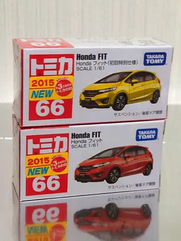 단종 토미카 No. 66 Honda 핏 초회 특별 사양 보통 2대 세트