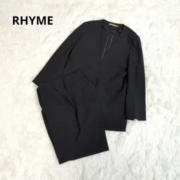 RHYME 라임 오리히카 셋업 노카라 와이드 팬츠 블랙
