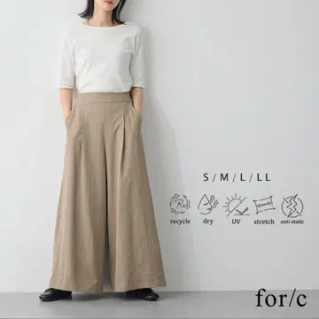 for/c 포씨 속건성 UV컷 이지 플레어 팬츠 베이지 M 사이즈