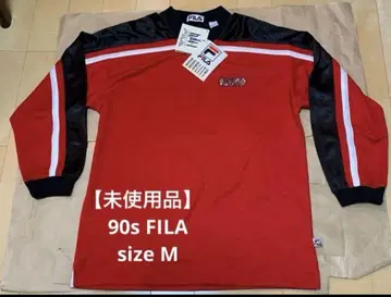 [ 미사용품 ] 90s FILA 휠라 게임 셔츠 빨간색 M 사이즈