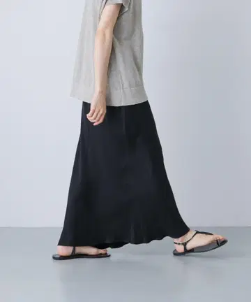 카구레 2사이즈 전개 큐프라 스커트 블랙 (사이즈 1)