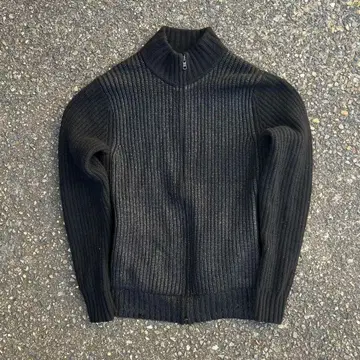 아르마니 익스체인지 드라이버 니트 블랙 더블 지퍼 ARMANI