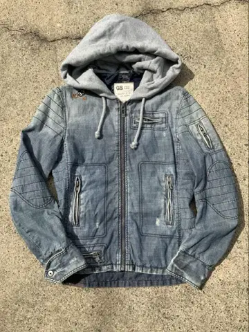 00s archive G-STAR RAW 데님 후드 블루종 구제 의류