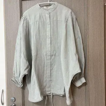 네스트로브 린넨 100% 돌먼 슬리브 블라우스