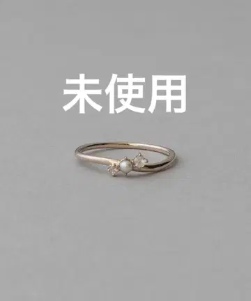 [ete 13호 ] K10MPG 레이어드 로즈쿼츠/펄 반지 미사용