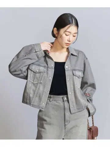 BEAUTY&YOUTH 데님 크롭 셔츠