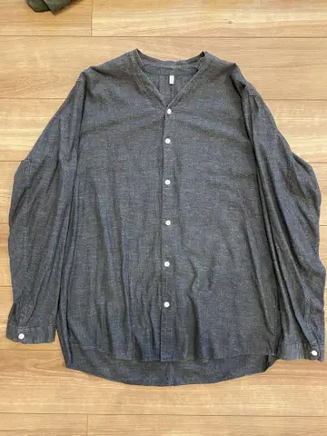 FIRMUM 2019ss V넥 긴팔 버튼 셔츠
