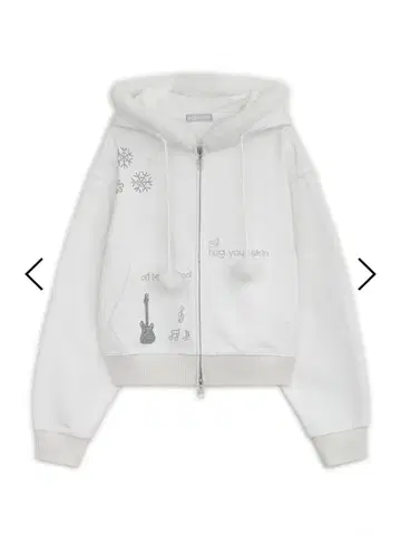 hugyourskin Hotfix fur hoodie zip-up
