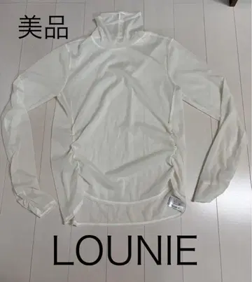 새상품급 LOUNIE 터틀넥 시스루 상의