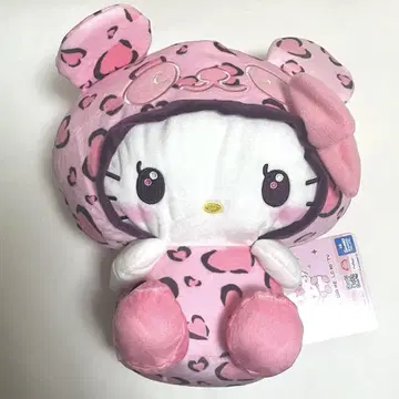 팬더 헬로키티 레이디 레오파드 무늬 BIG 봉제 인형 [ 비비드 핑크 ]