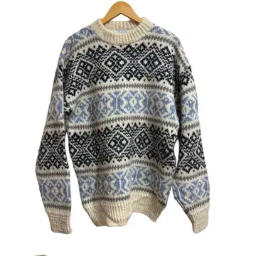 SWEATER MARKET 노르딕 무늬 울 혼방 스웨터 덴마크