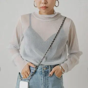 새상품급 Loungedress 라메 튤 터틀 실버 가을/겨울