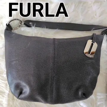 훌라 FURLA 가죽 크로스바디 숄더백 사선 그레이