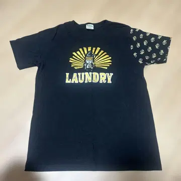 LAUNDRY 프린트 T셔츠 블랙