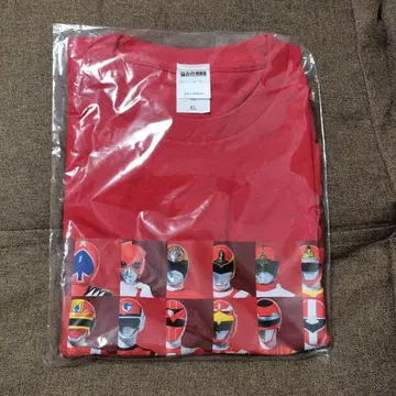 [ XL ] T셔츠 레드 빨간색 집합 슈퍼 전대 전
