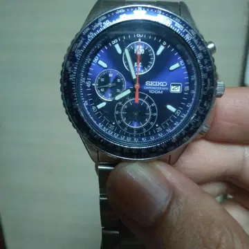 SEIKO 크로노그래프 손목시계 100m 방수 (가동품)
