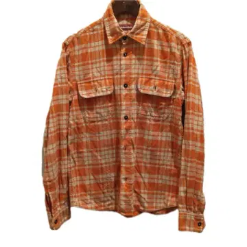 HideandSeek Orenge Check L/S OC Shirt