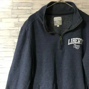 미국 빈티지 의류 LIBERTY 네이비 하프 지퍼 트레이닝복 맨투맨 L