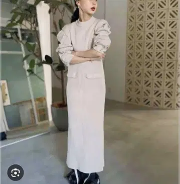 Ameri JACKET LIKE TIGHT KNIT DRESS