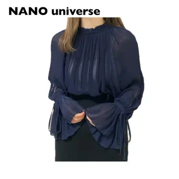 NANO universe 나노 유니버스 시어 블라우스 개더 프릴