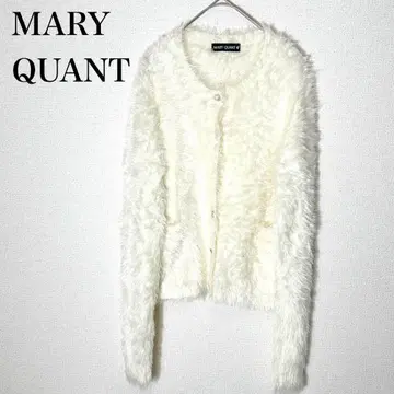 MARY QUANT 퍼지 가디건 화이트 M 사이즈