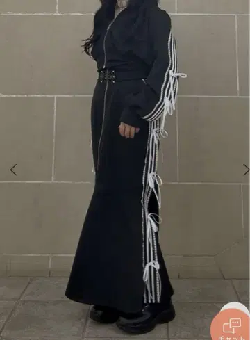 axes famme 지퍼 달린 롱 스커트
