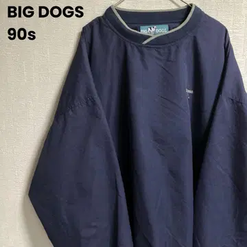 90s BIG DOGS 나일론 풀오버 원포인트 자수