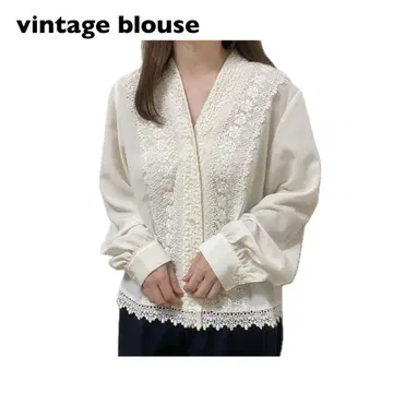 vintage shirt 빈티지 레이스 셔츠 레트로 일본제