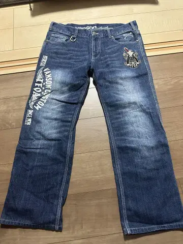 vanson 자수 데님 팬츠 34