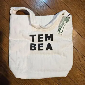TEMBEA 코듀로이 토트백 화이트