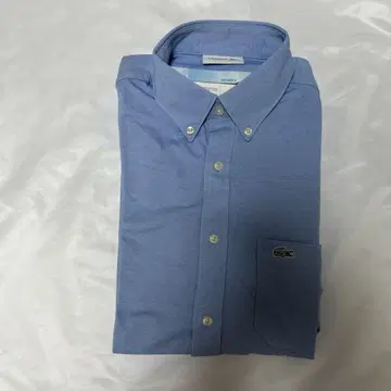LACOSTE 라코스테 블루 반팔 셔츠 남성용 M 사이즈