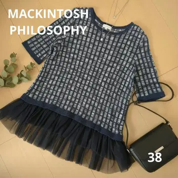 MACKINTOSH PHILOSOPHY 튤 밑단 절개 니트 38
