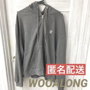 [ 초인기 최저가 ] WOOALONG 그레이 집업 후드티 M 사이즈