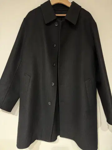 유니클로 UNIQRO C 더블 페이스 코트 블랙 L 사이즈