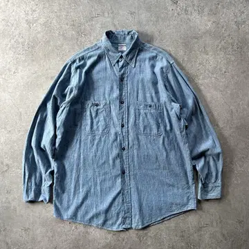 50s jcpenney J.C. 페니 샴브레이 셔츠 L 상당