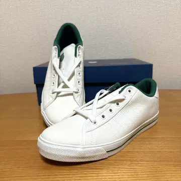[ 미사용 ] K SWISS 케이스웨이스 화이트/그린 캔버스 스니커즈