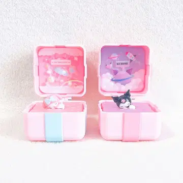 미사용 반지 산리오 유메큥링 BOX 마이멜로디 & 쿠로미 세트