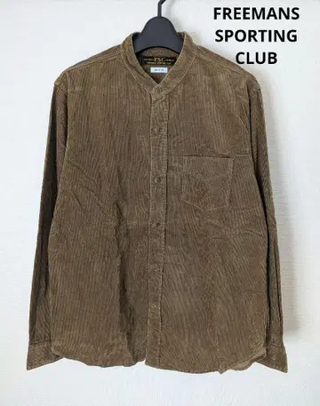 FREEMANS SPORTING CLUB 코듀로이 밴드 카라 셔츠