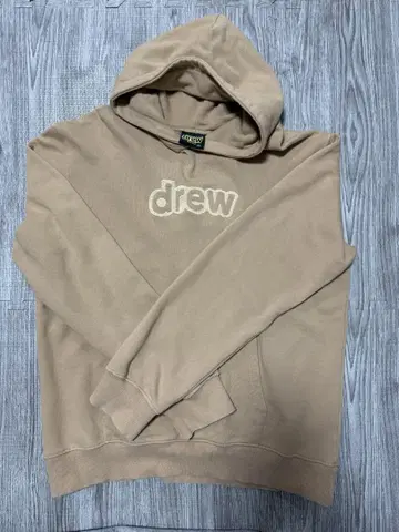 drew 베이지 XL 풀오버 후드티