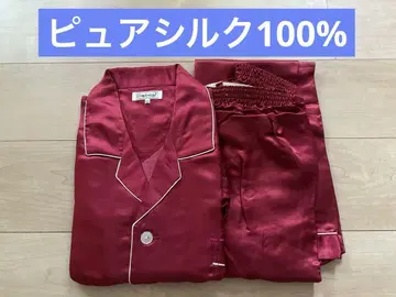레어 wonderland 퓨어 실크 100% LL 남성용 긴팔 파자마