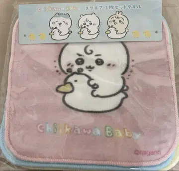 치이카와 Chiikawa Baby 스퀘어 3장 세트 타월