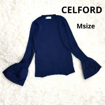 새상품급 CELFORD 벨 슬리브 리브 티셔츠 니트소  M