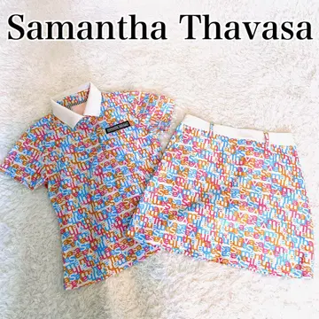 Samantha Thavasa 새상품급 올 패턴 피케 셔츠&스커트 셋업