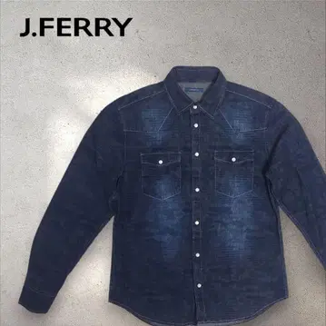 새상품급 J.FERRY 카모플라주 웨스턴 데님 셔츠 46