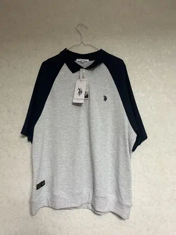 U.S. POLO ASSN. 반팔 피케 셔츠 L 사이즈 그레이/네이비