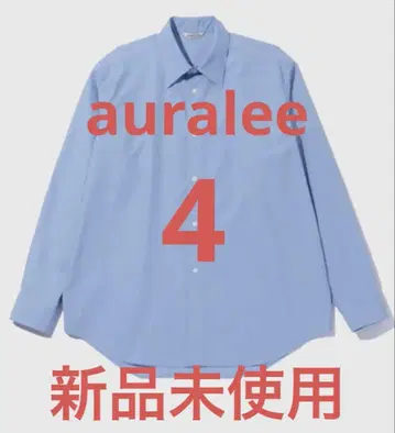 오라리 WASHED FINX TWILL SHIRT 사이즈 4 블루