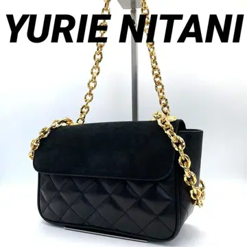새상품급 YURIE NITANI 블랙 퀼팅 체인백