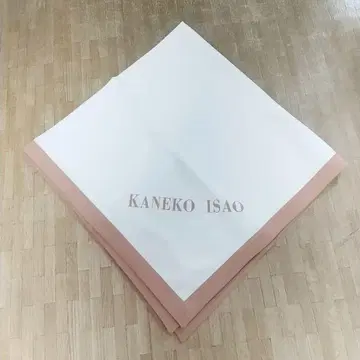 [ 카네코 이사오 ] KANEKOISAO 대형 스톨 화이트/핑크
