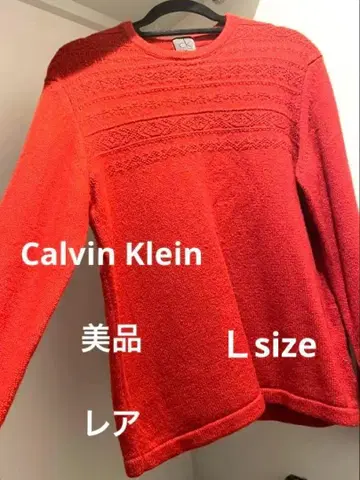 Calvin Klein 캘빈클라인 빨간색 니트/스웨터 L 사이즈