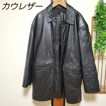 소 패턴 코트 자켓 블랙 블랙 천연 가죽 카우 가죽 가죽 자켓